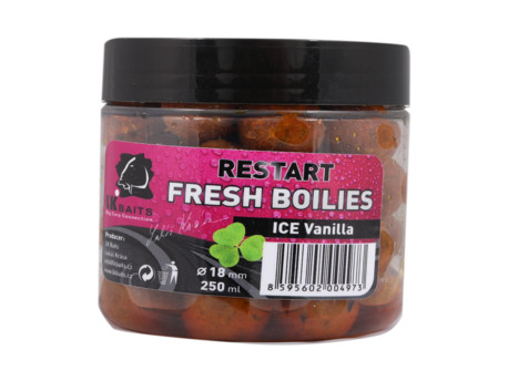 LK Baits Fresh Boilie Restart Ice Vanilla 14mm 150ml