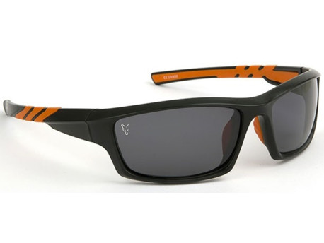 Fox polarizační brýle Sunglasses černo/oranžový rám s šedými skly VÝPRODEJ