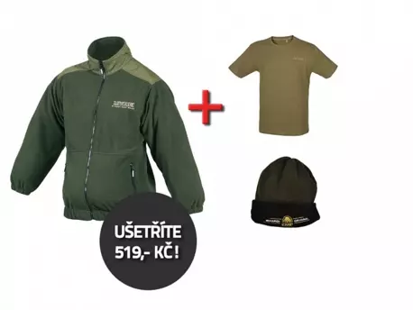 MIVARDI Akční balíček oblečení MCW - Fleece bunda + triko + zimní čepice